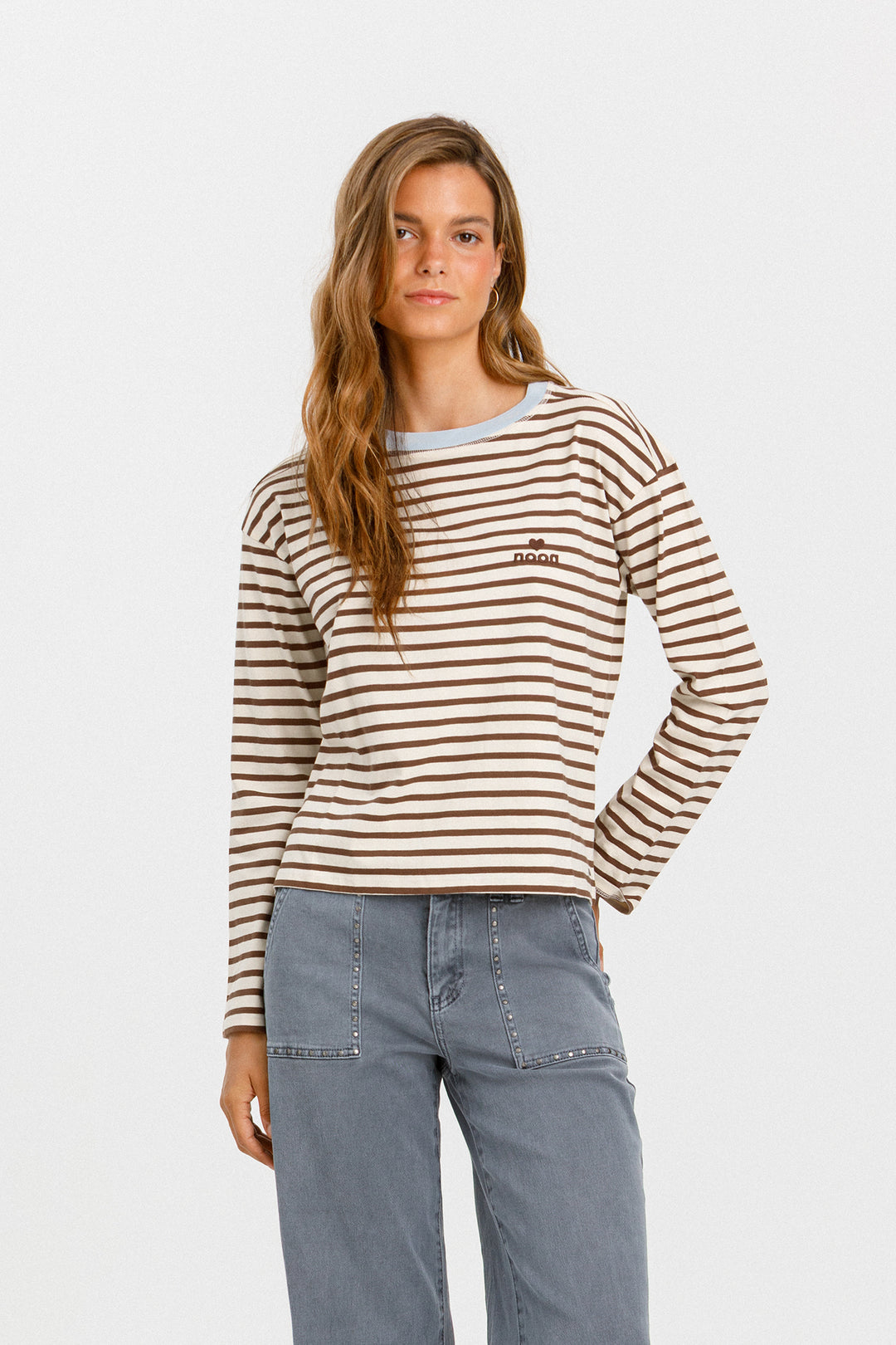 STRIPED T-SHIRT WITH LOGO