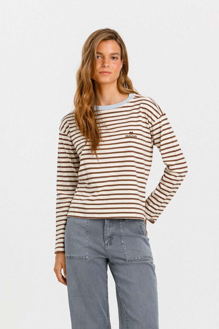 STRIPED T-SHIRT WITH LOGO