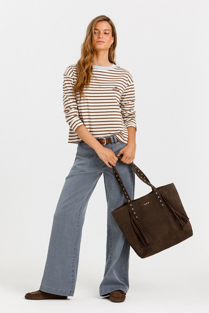 STRIPED T-SHIRT WITH LOGO
