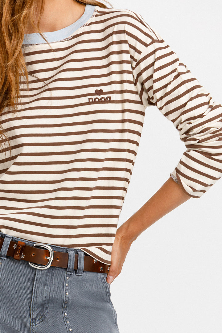 STRIPED T-SHIRT WITH LOGO