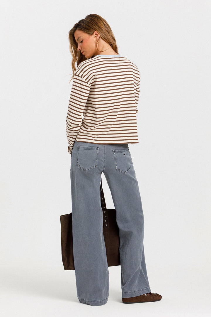 STRIPED T-SHIRT WITH LOGO