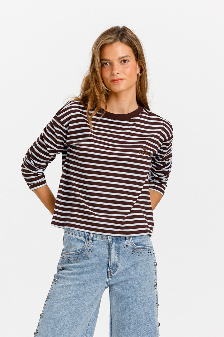 STRIPED T-SHIRT WITH LOGO