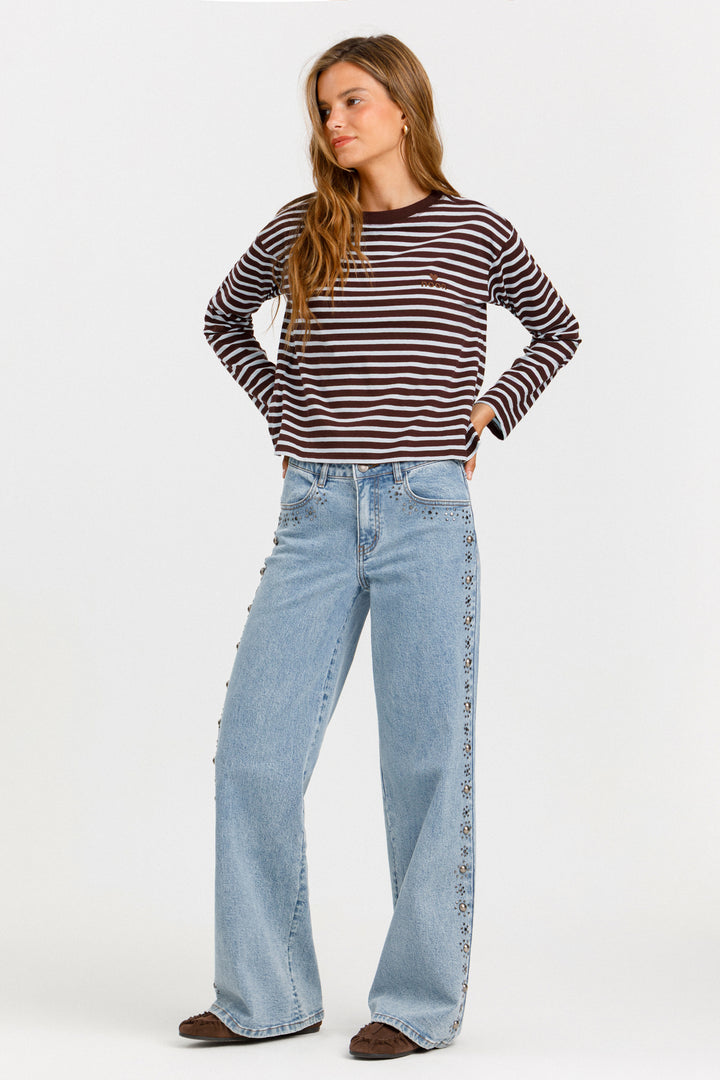STRIPED T-SHIRT WITH LOGO