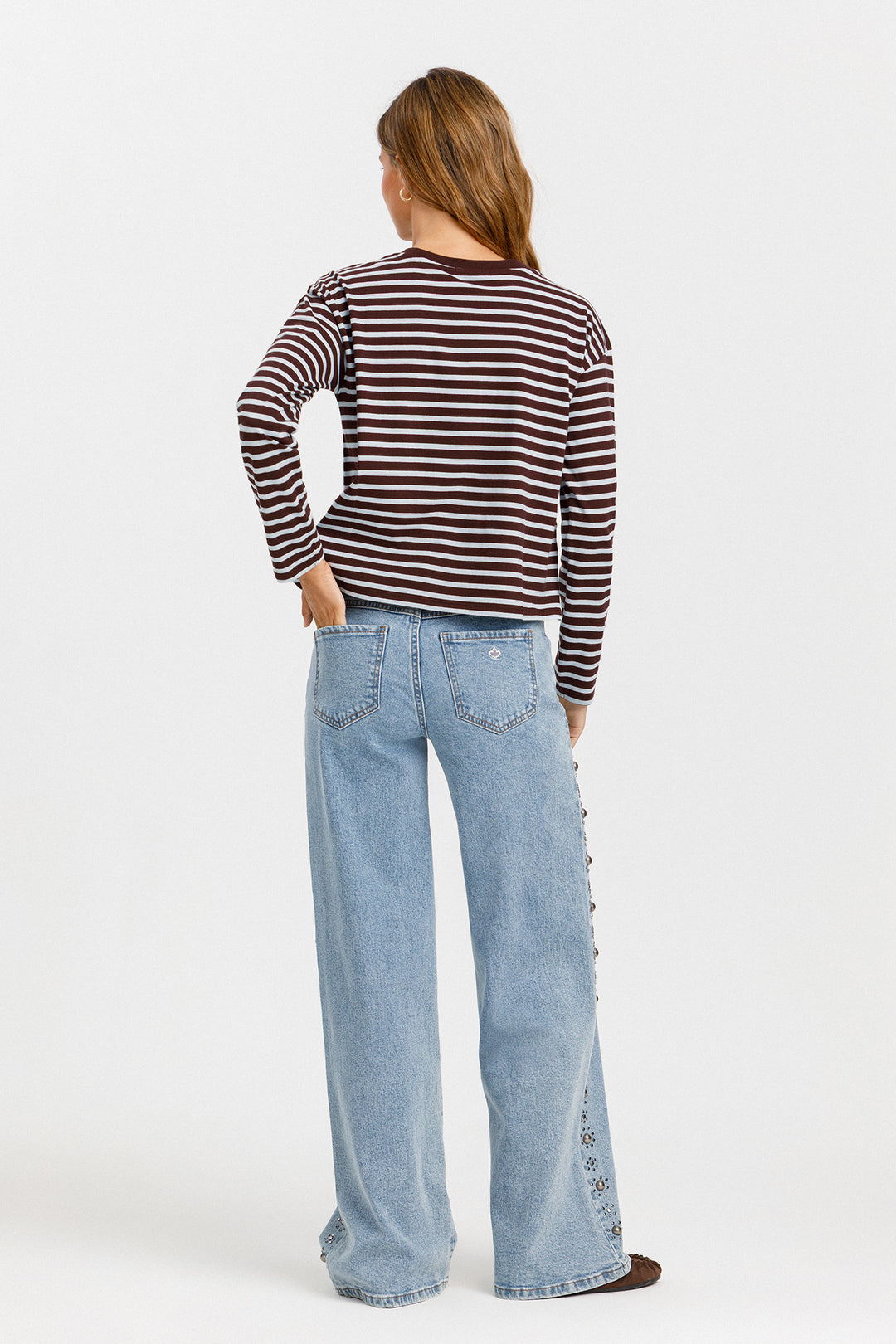 STRIPED T-SHIRT WITH LOGO