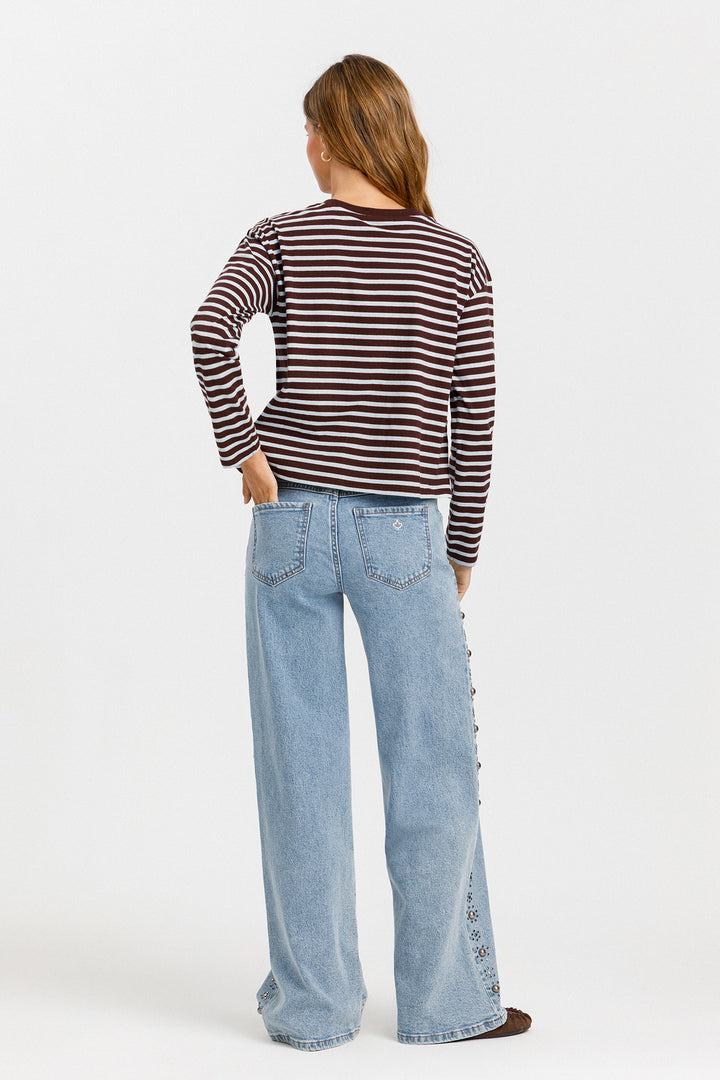STRIPED T-SHIRT WITH LOGO