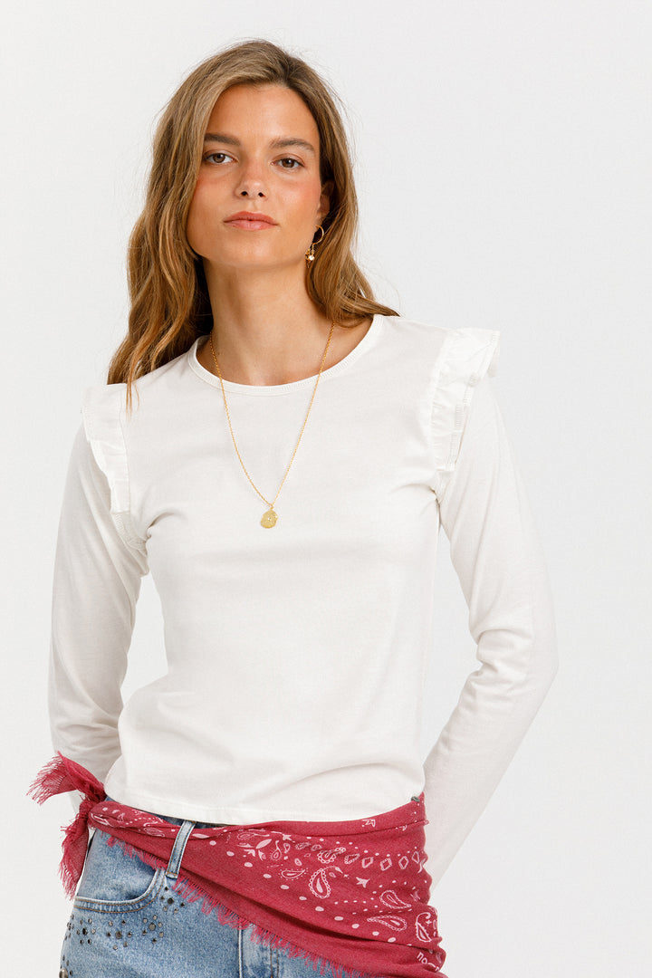 CAMISETA VOLANTES LUREX