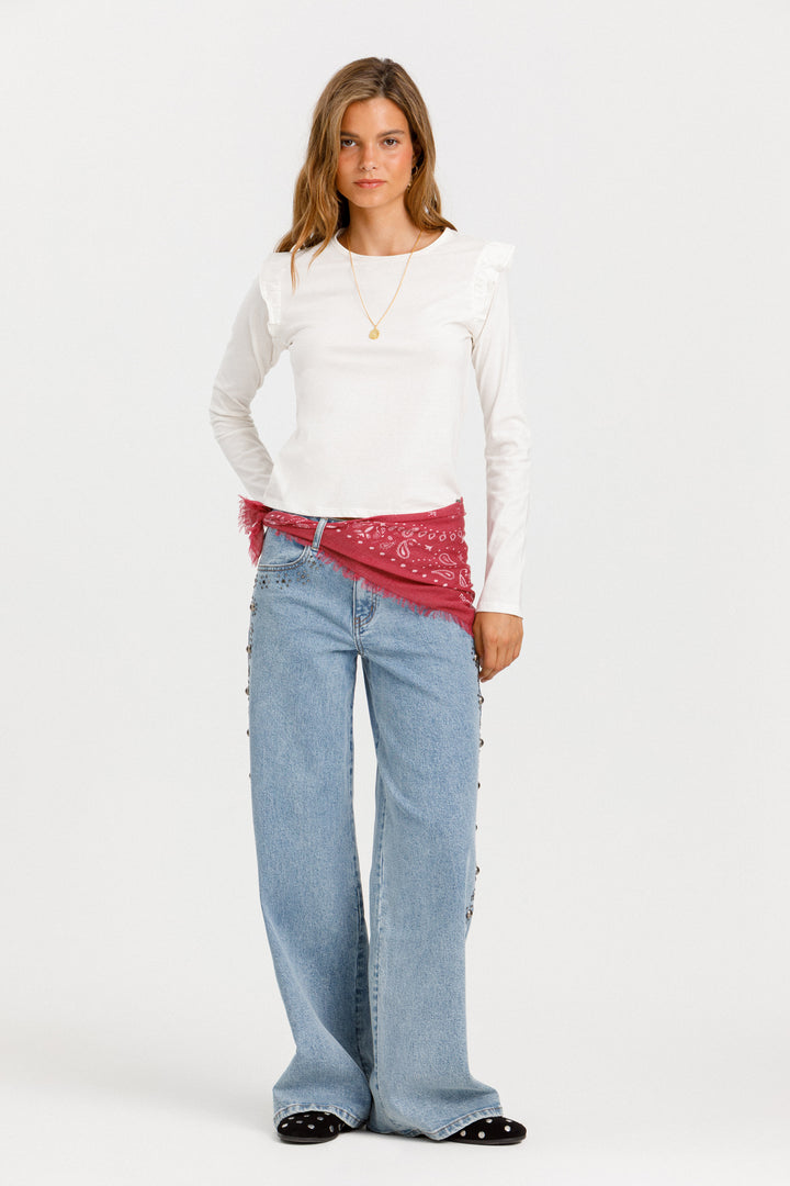 CAMISETA VOLANTES LUREX