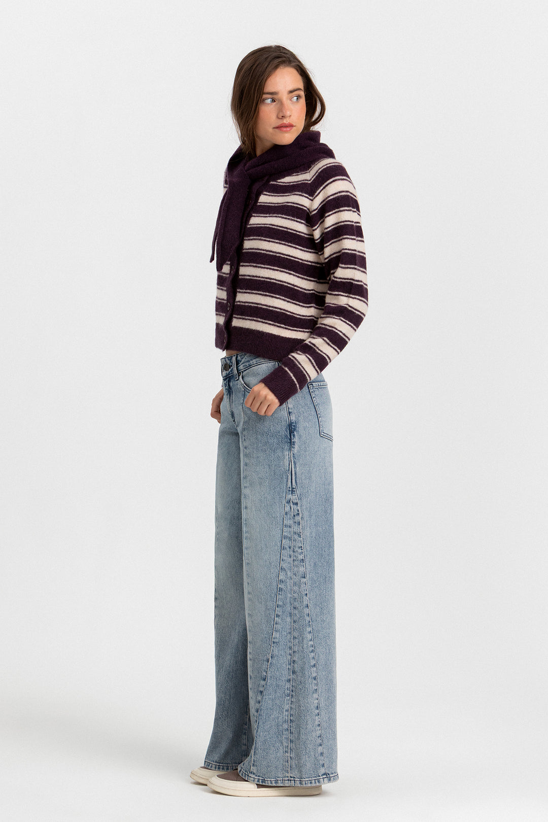OVERSIZE STRIPED CARDIGAN