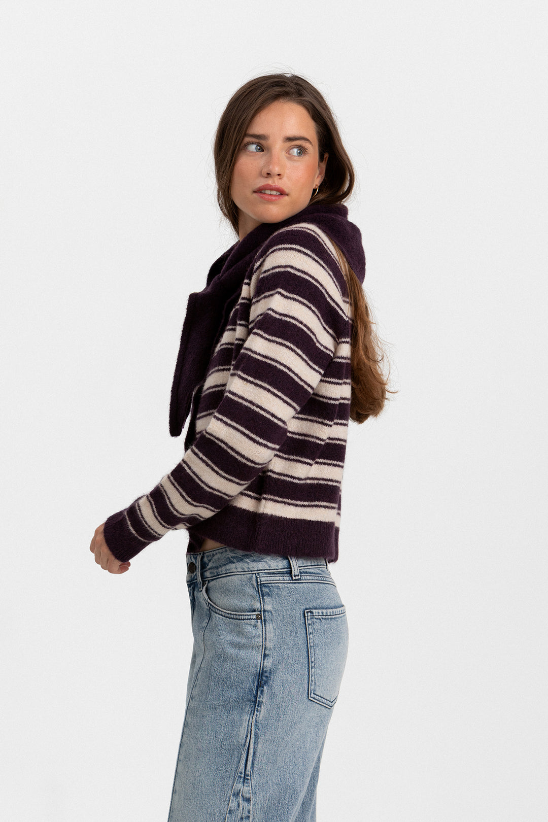 OVERSIZE STRIPED CARDIGAN