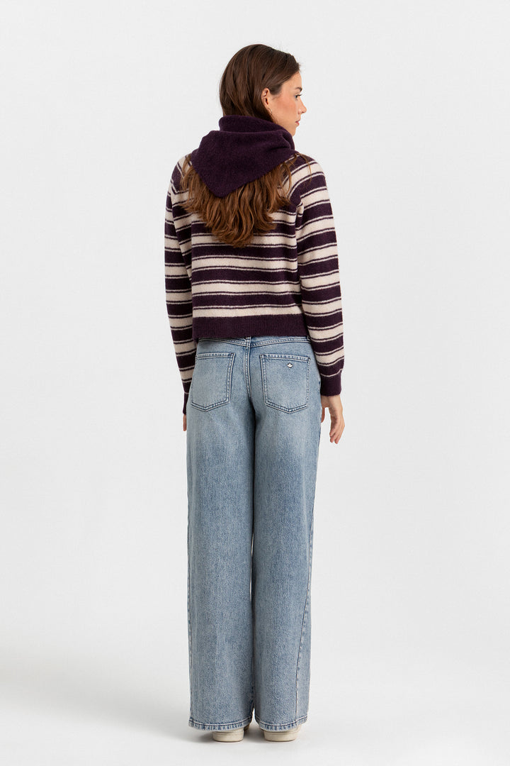 OVERSIZE STRIPED CARDIGAN