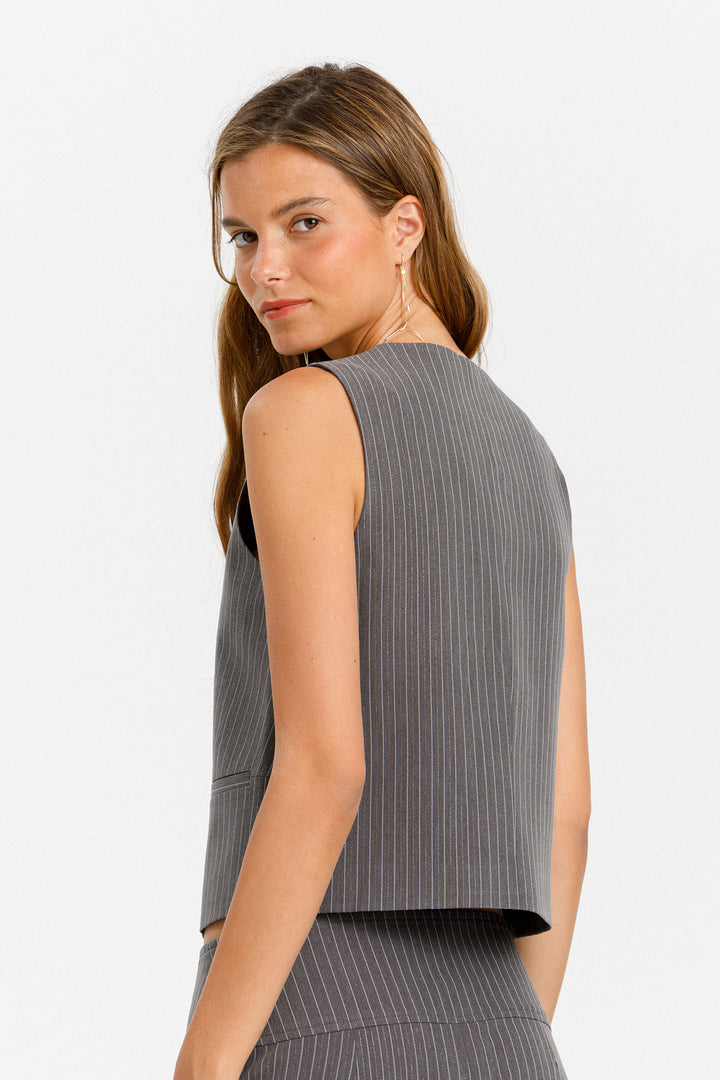 CHALECO RAYAS LUREX