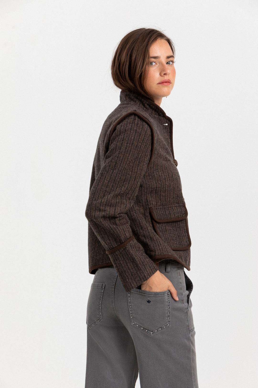 CHAQUETA AUSTRIACA RAYAS ESPIGA