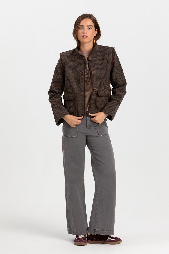 CHAQUETA AUSTRIACA RAYAS ESPIGA