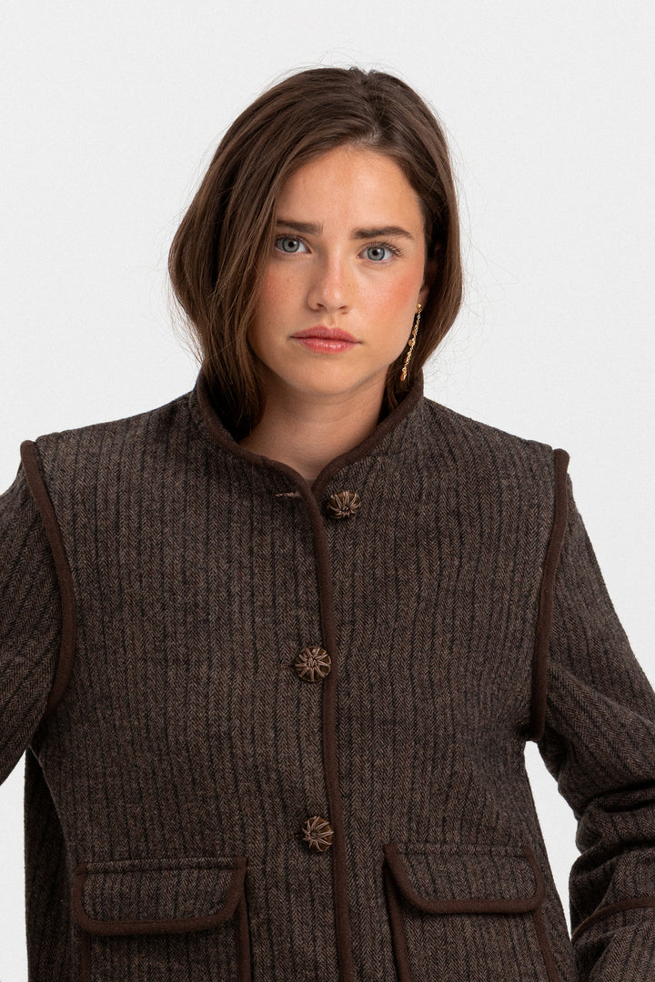 CHAQUETA AUSTRIACA RAYAS ESPIGA