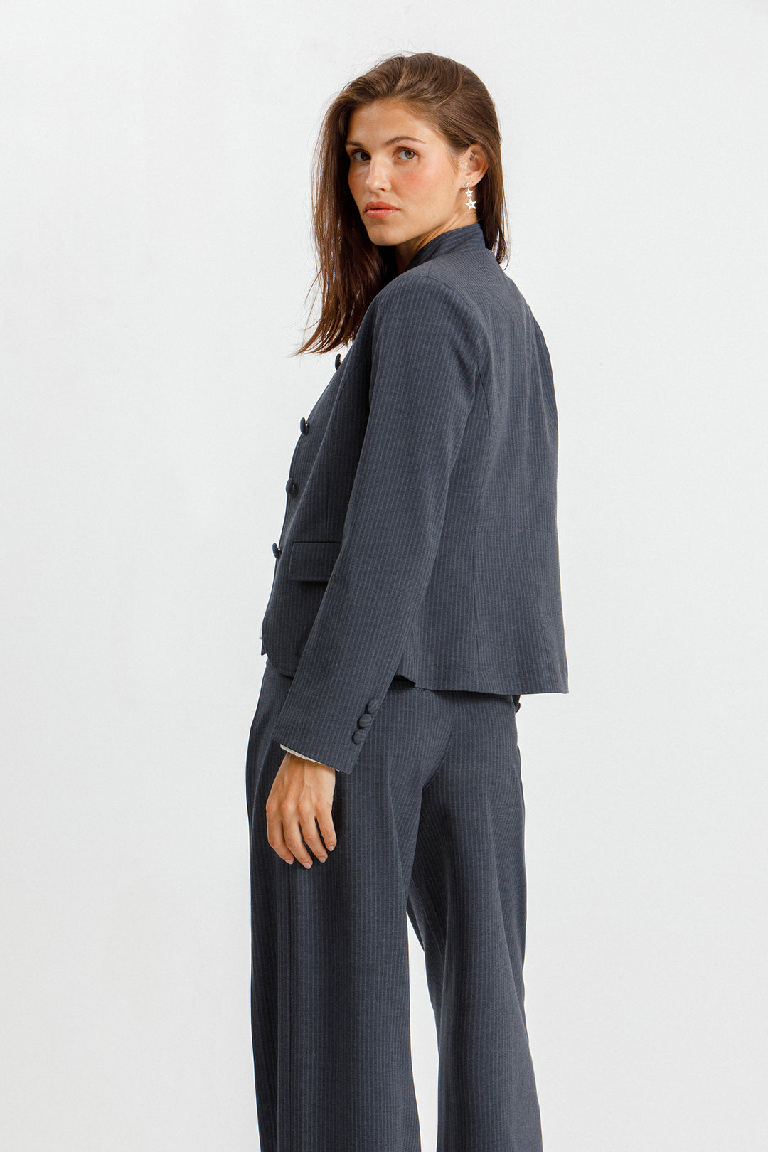 CHAQUETA BOTONES RAYAS