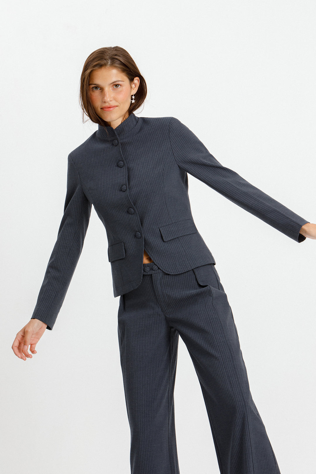 CHAQUETA BOTONES RAYAS