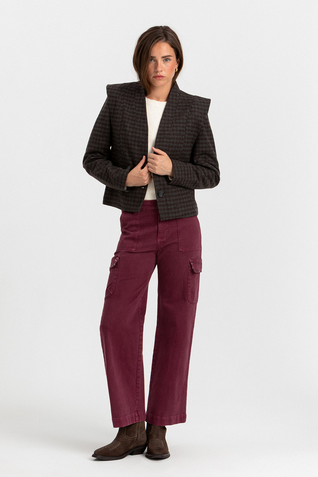 CHAQUETA HOMBRERA CUADROS