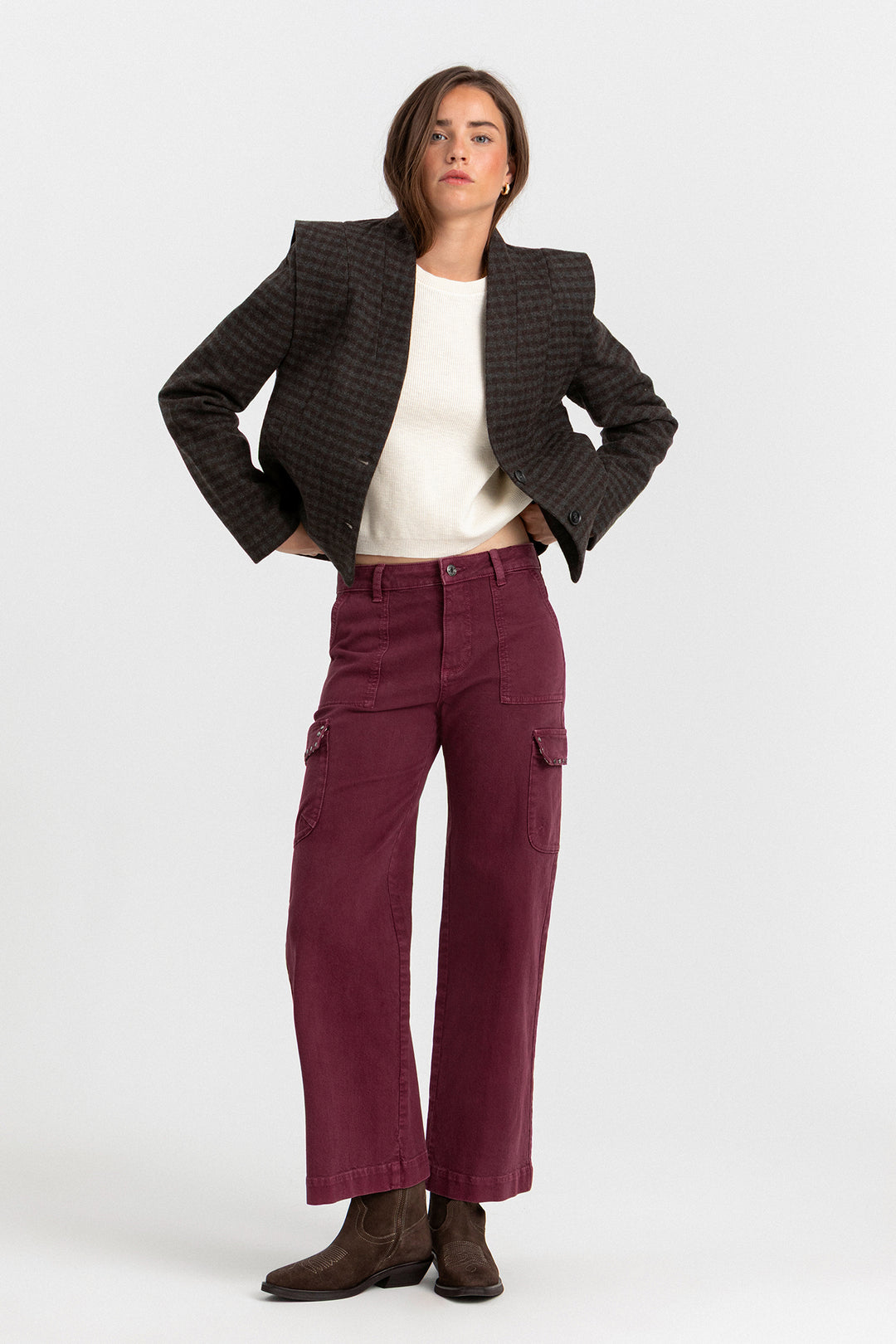 CHAQUETA HOMBRERA CUADROS