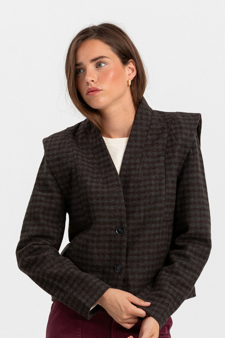 CHAQUETA HOMBRERA CUADROS