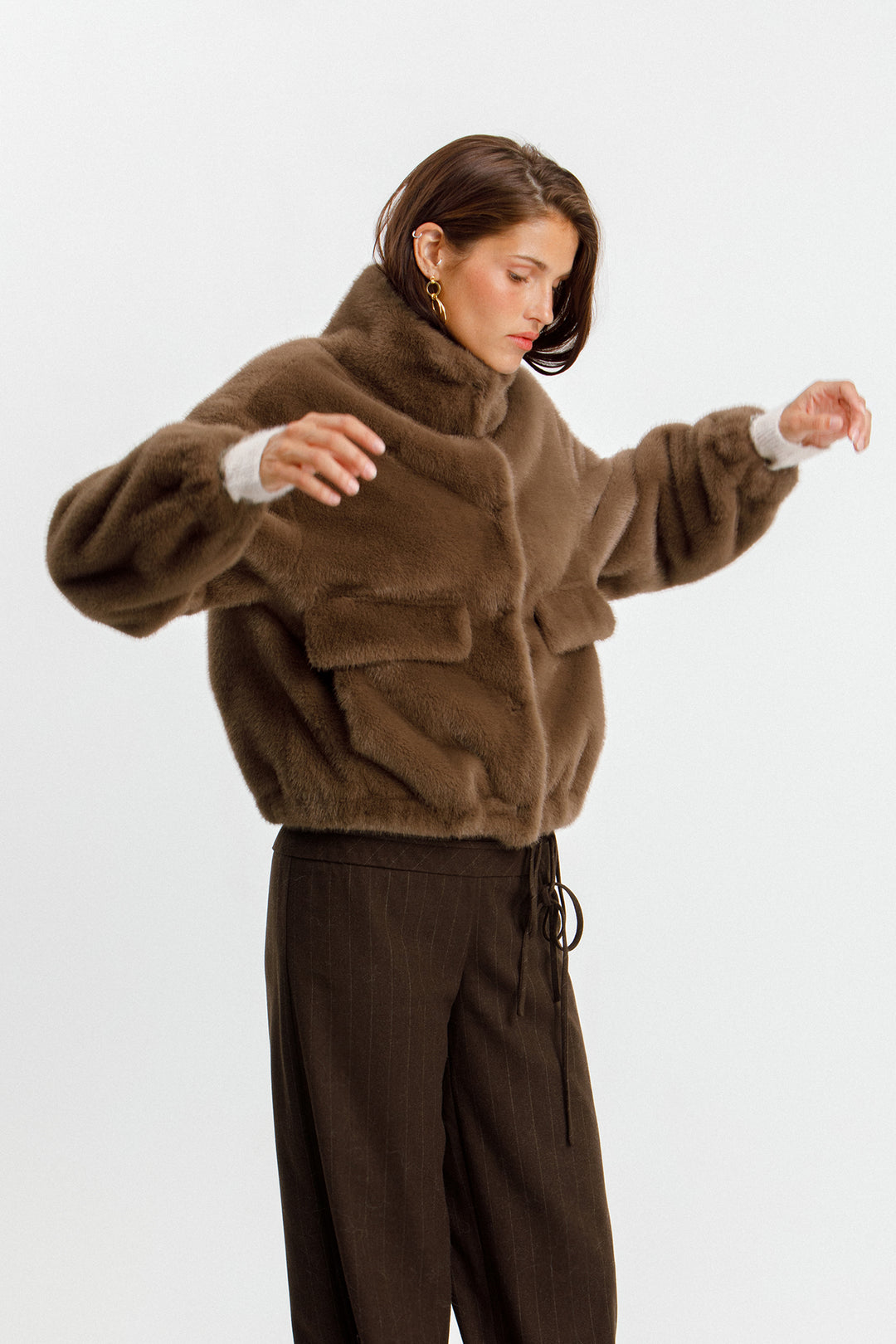 CHAQUETA PELO BOLSILLOS