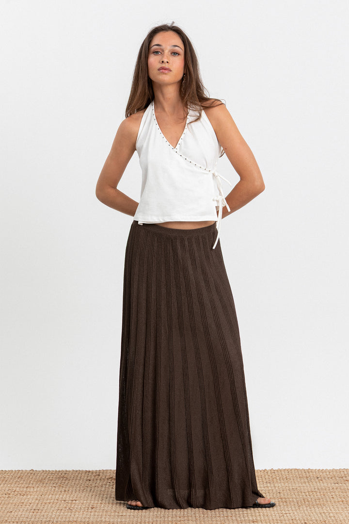 FALDA MIDI COSTURAS