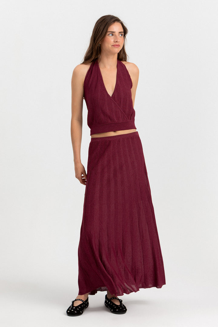 MIDI SKIRT WITH SEAMS