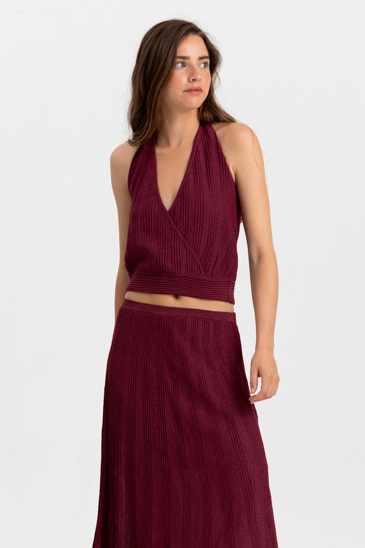 MIDI SKIRT WITH SEAMS