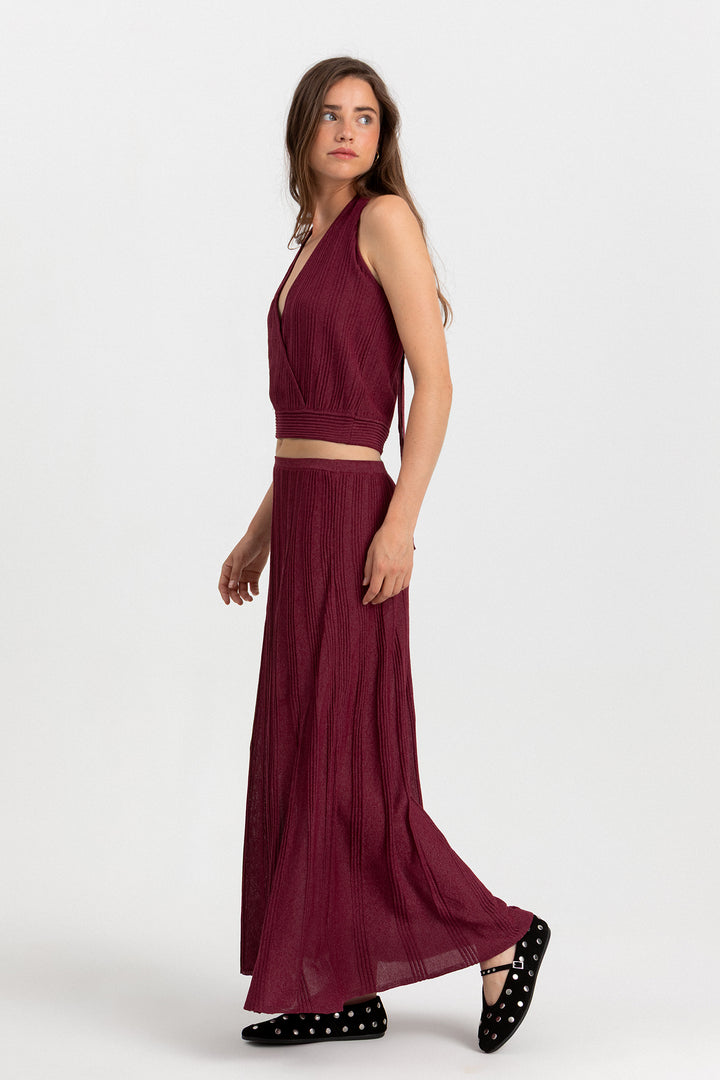 MIDI SKIRT WITH SEAMS