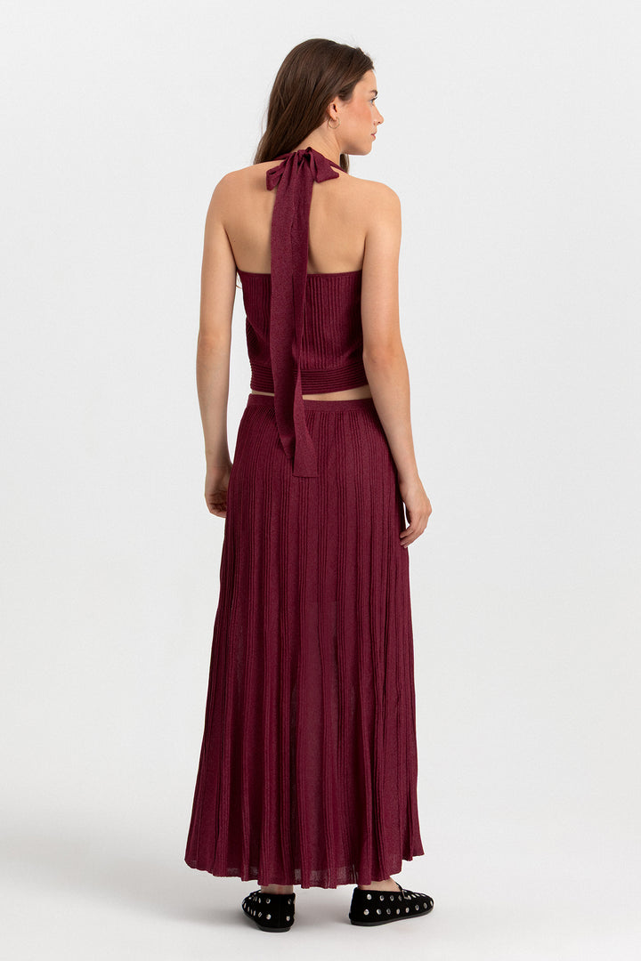 MIDI SKIRT WITH SEAMS