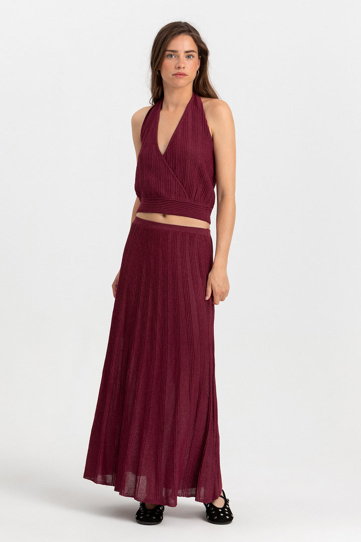 MIDI SKIRT WITH SEAMS