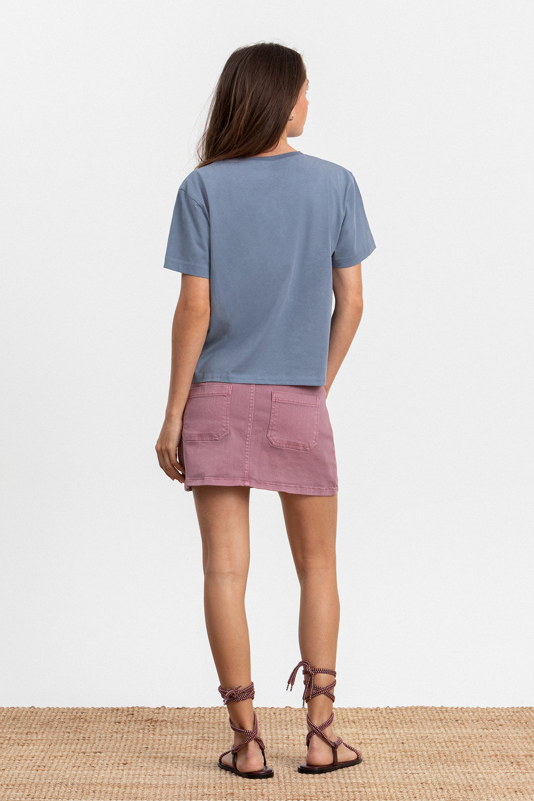 FALDA MINI BOLSILLOS TACHAS