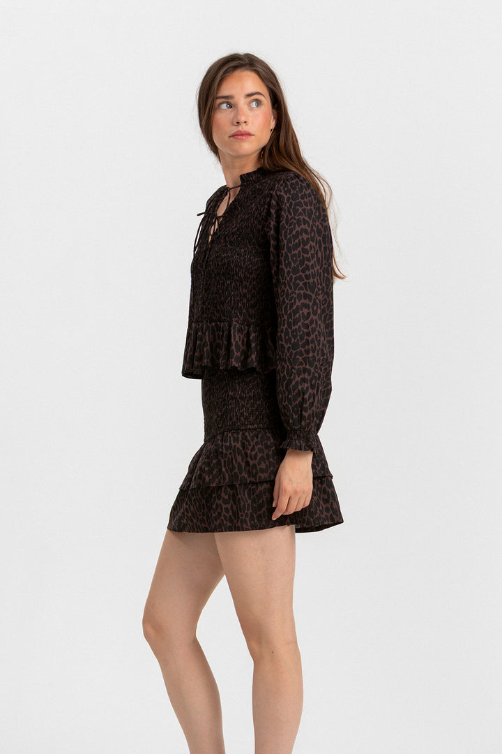 FALDA MINI LEOPARDO
