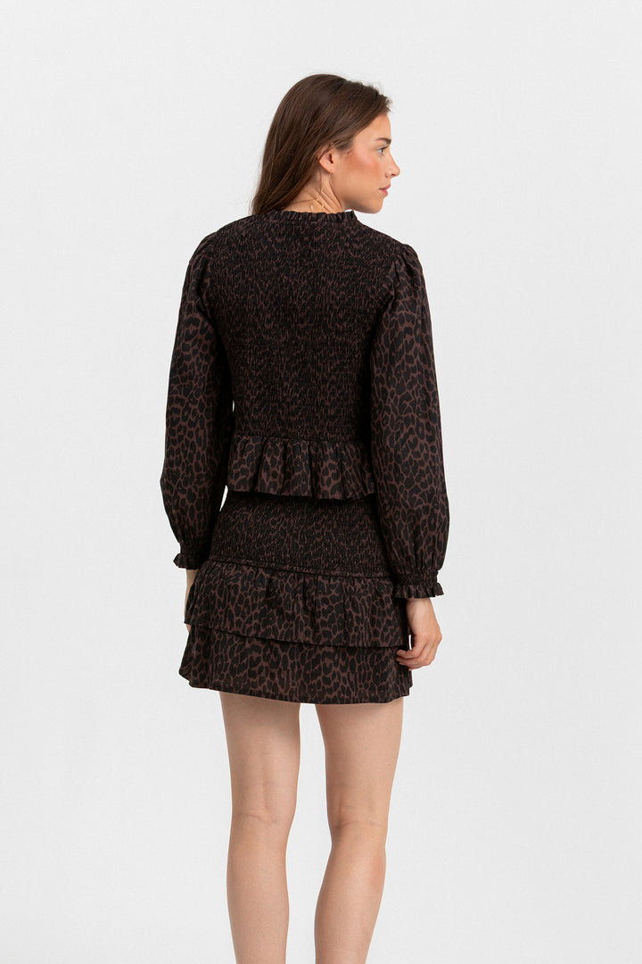 FALDA MINI LEOPARDO
