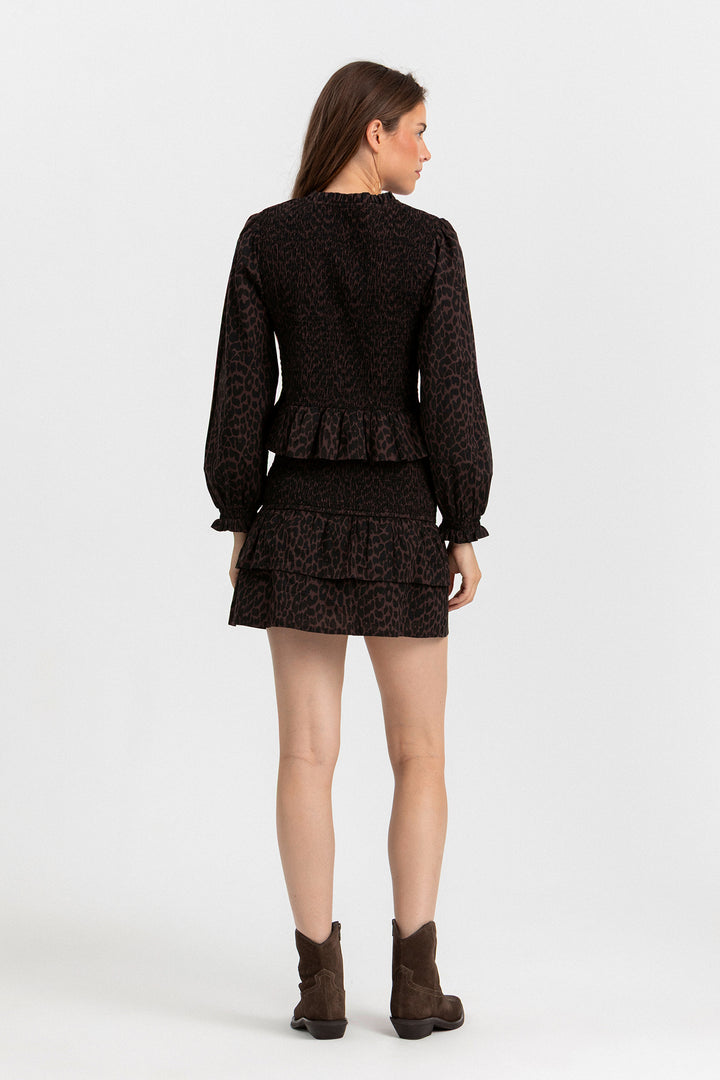 FALDA MINI LEOPARDO