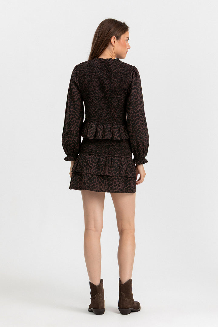 FALDA MINI LEOPARDO