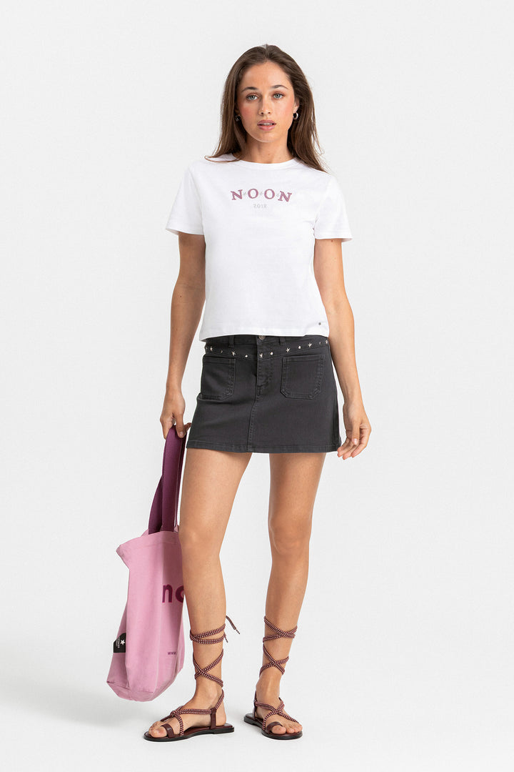 FALDA MINI TACHAS ESTRELLAS