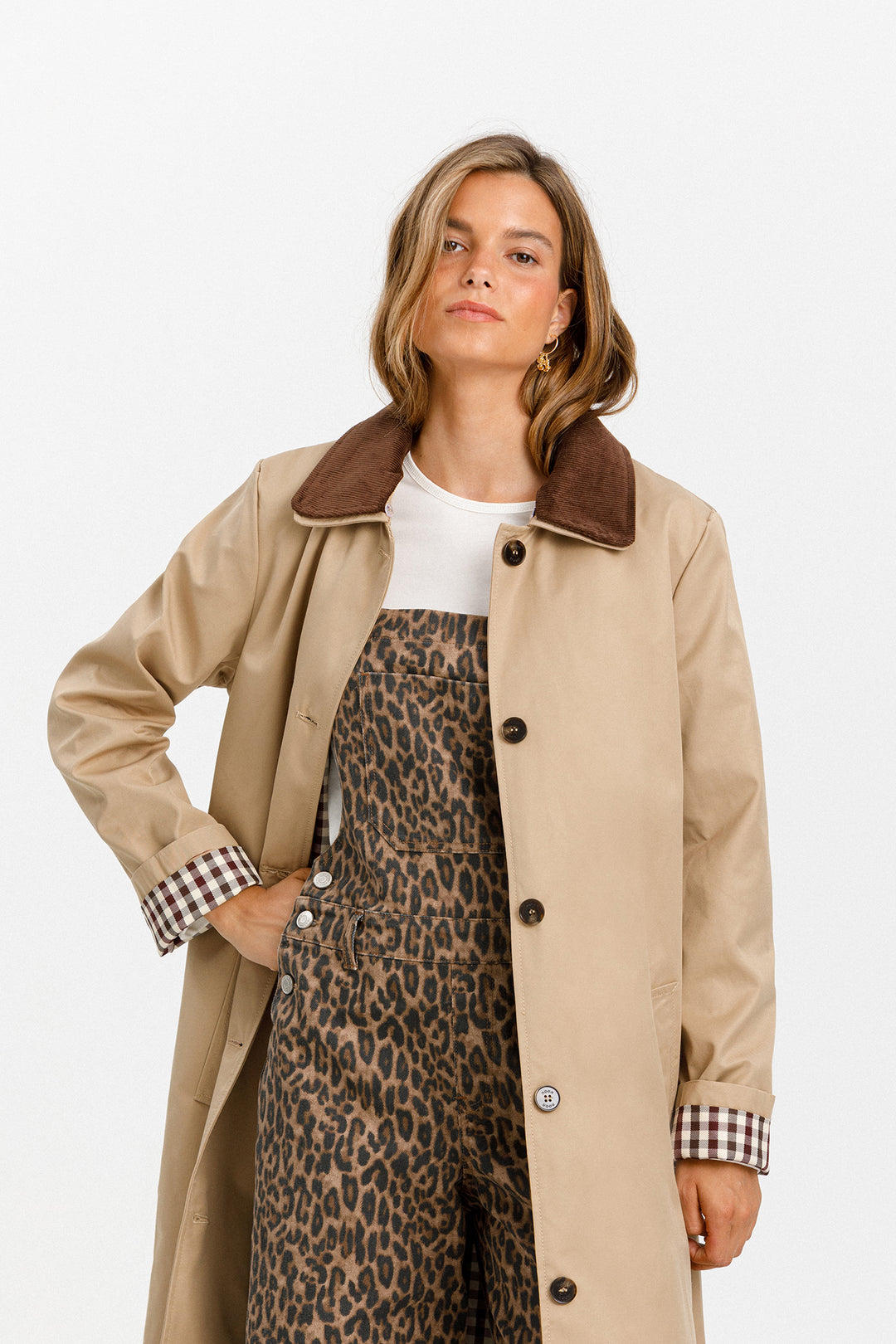 GABARDINA LARGA CUELLO PANA