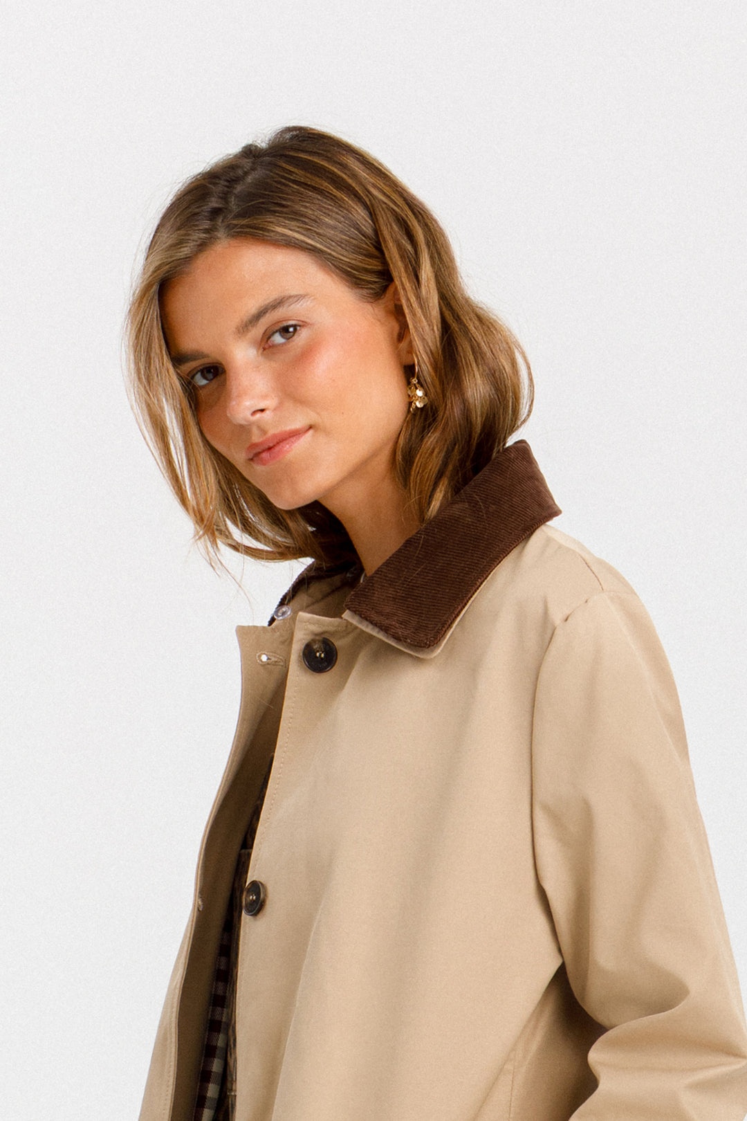 GABARDINA LARGA CUELLO PANA