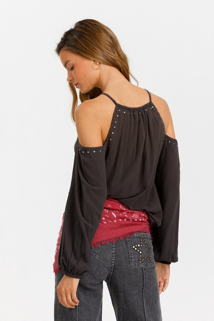 JEANS SEAMS STUDS STAR