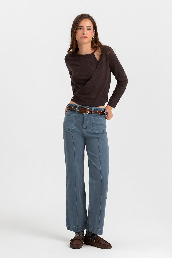 JEANS CULOTTE BASIC COSTURAS