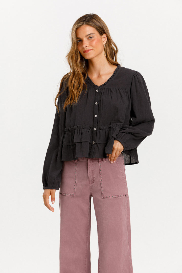 JEANS CULOTTE BOLSILLO TACHAS
