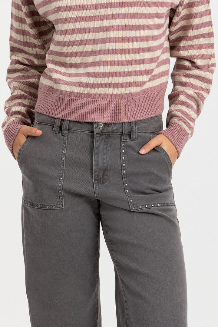 JEANS CULOTTE BOLSILLOS TACHAS