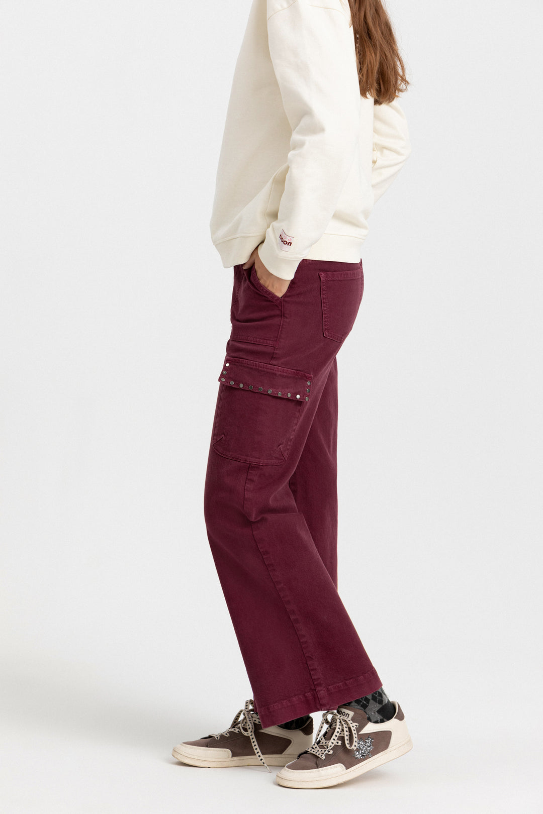 JEANS CULOTTE CARGO TACHAS