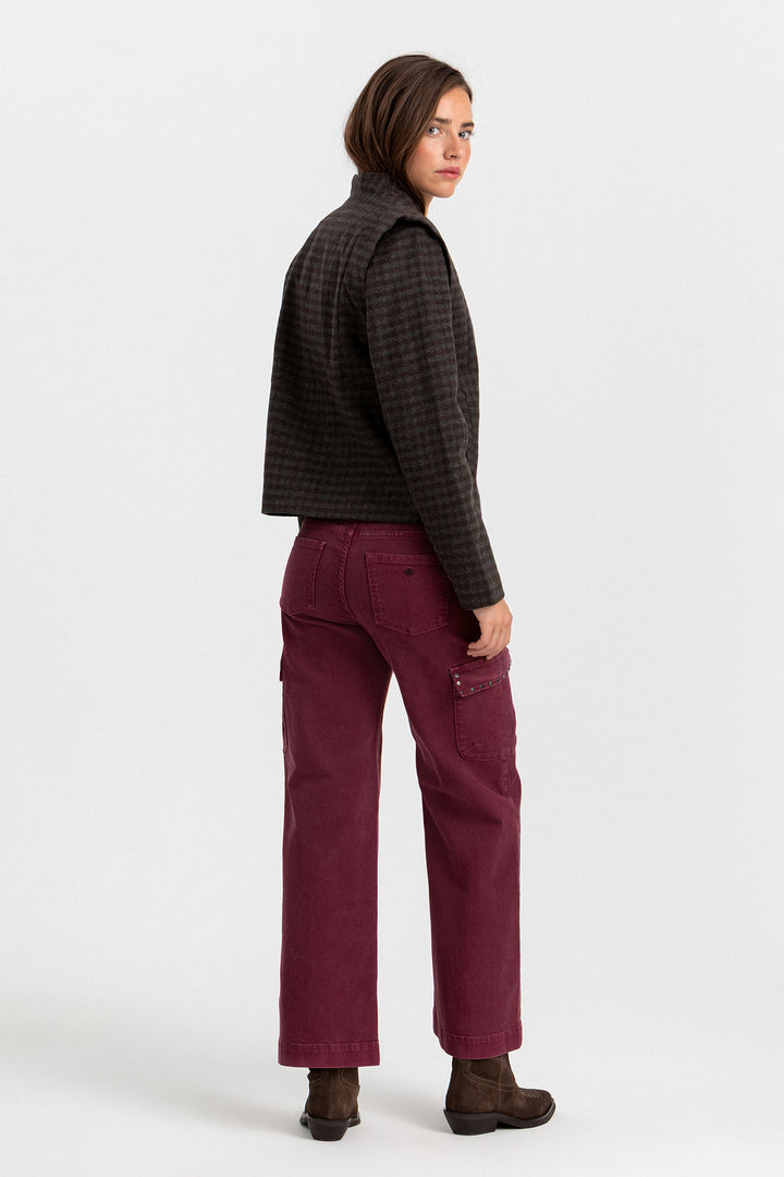 JEANS CULOTTE CARGO TACHAS