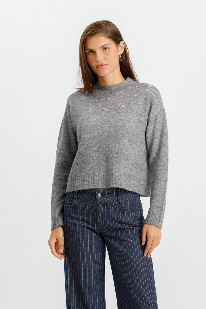 JEANS CULOTTE RAYAS LUREX
