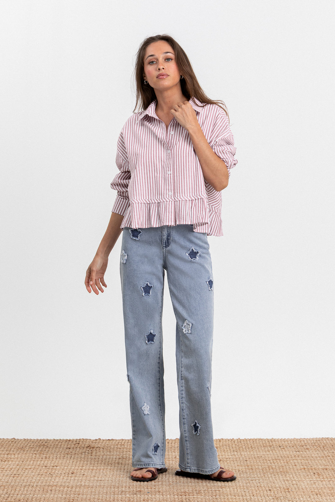 JEANS RECTOS ESTRELLAS DENIM