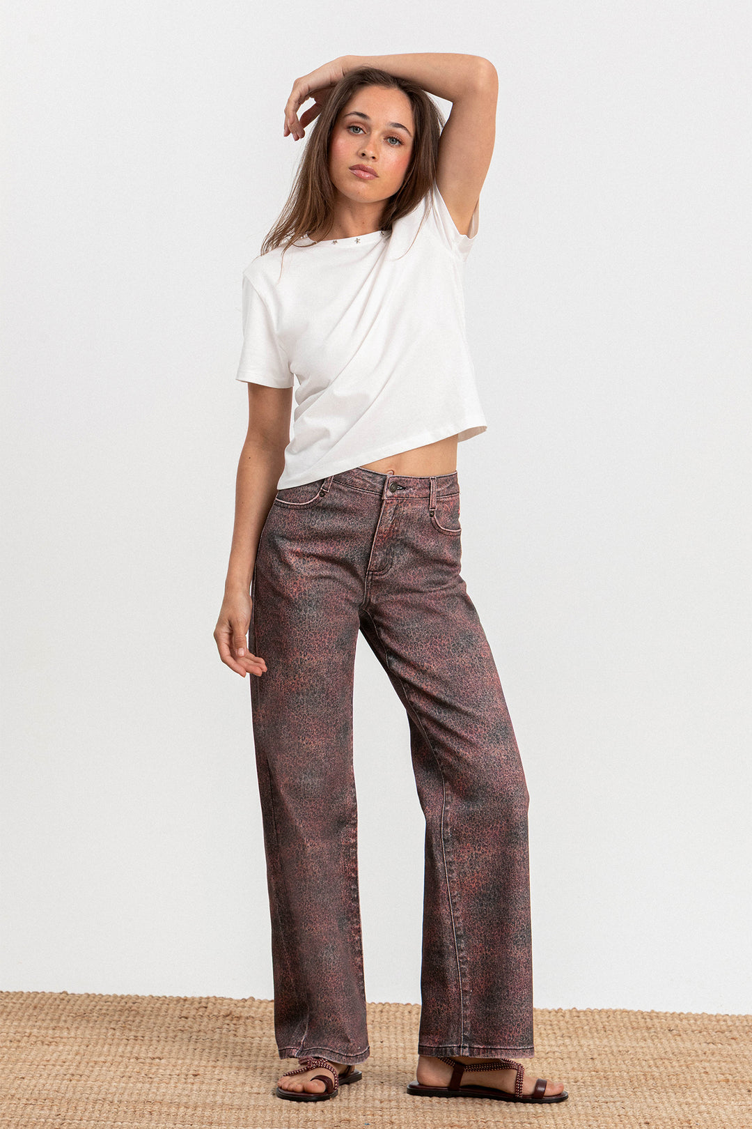 LEOPARD RELAXED JEANS