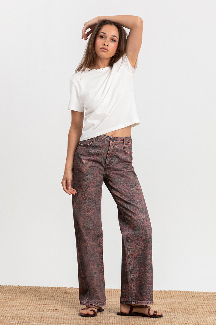 LEOPARD RELAXED JEANS