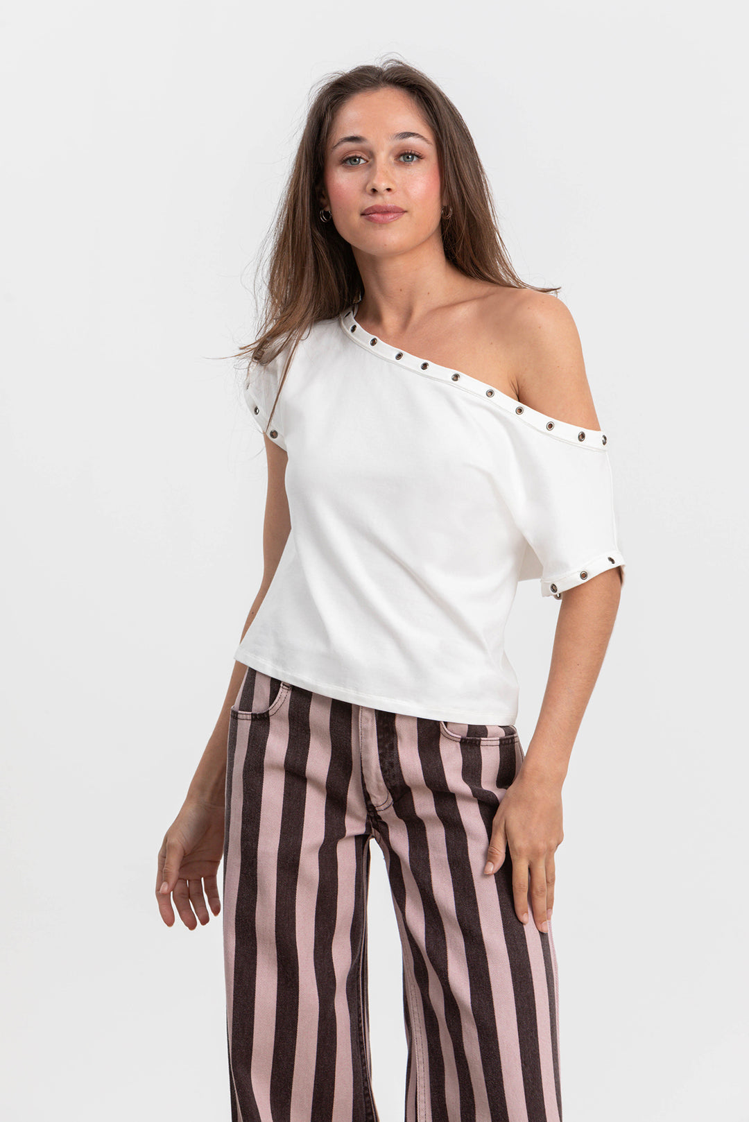RELAXED STRIPED JEANS
