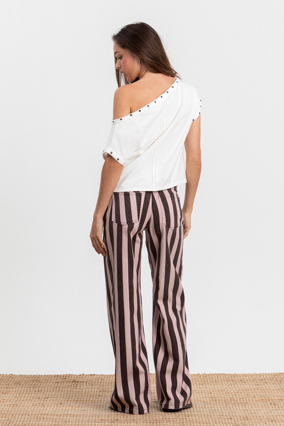 RELAXED STRIPED JEANS